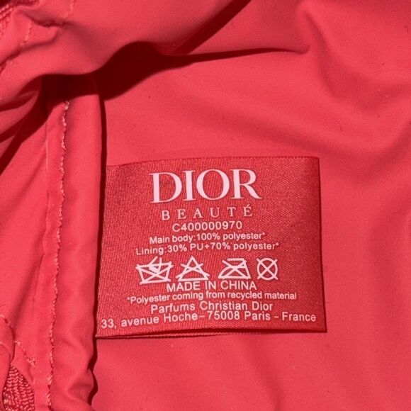 NWOT Dior Coral Canvas Travel‎ Cosmetic Vanity Case Makeup Jewelry Organizer D… - Picture 12 of 12